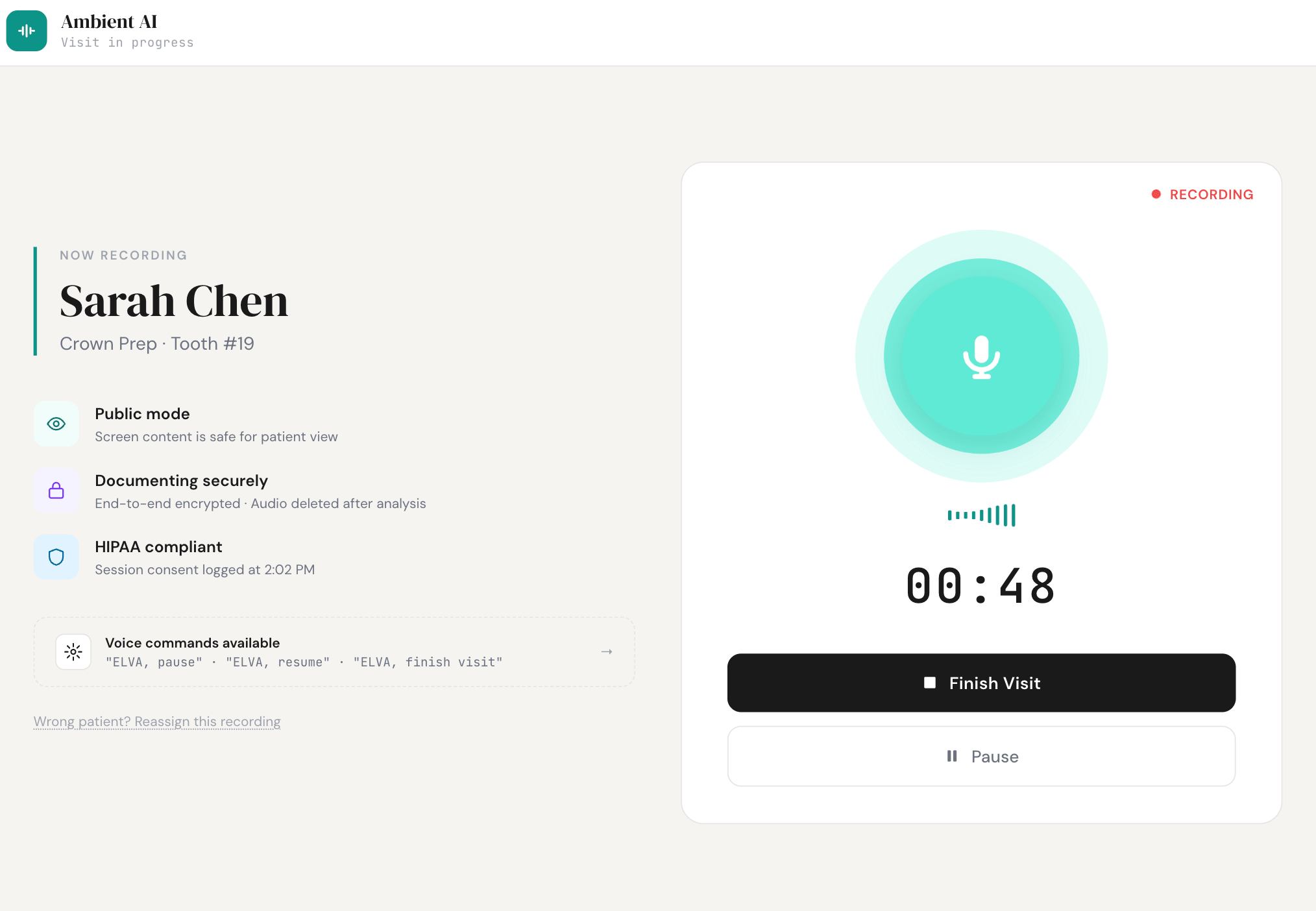 Flow 3 · image 10/9 — Consent / Now recording