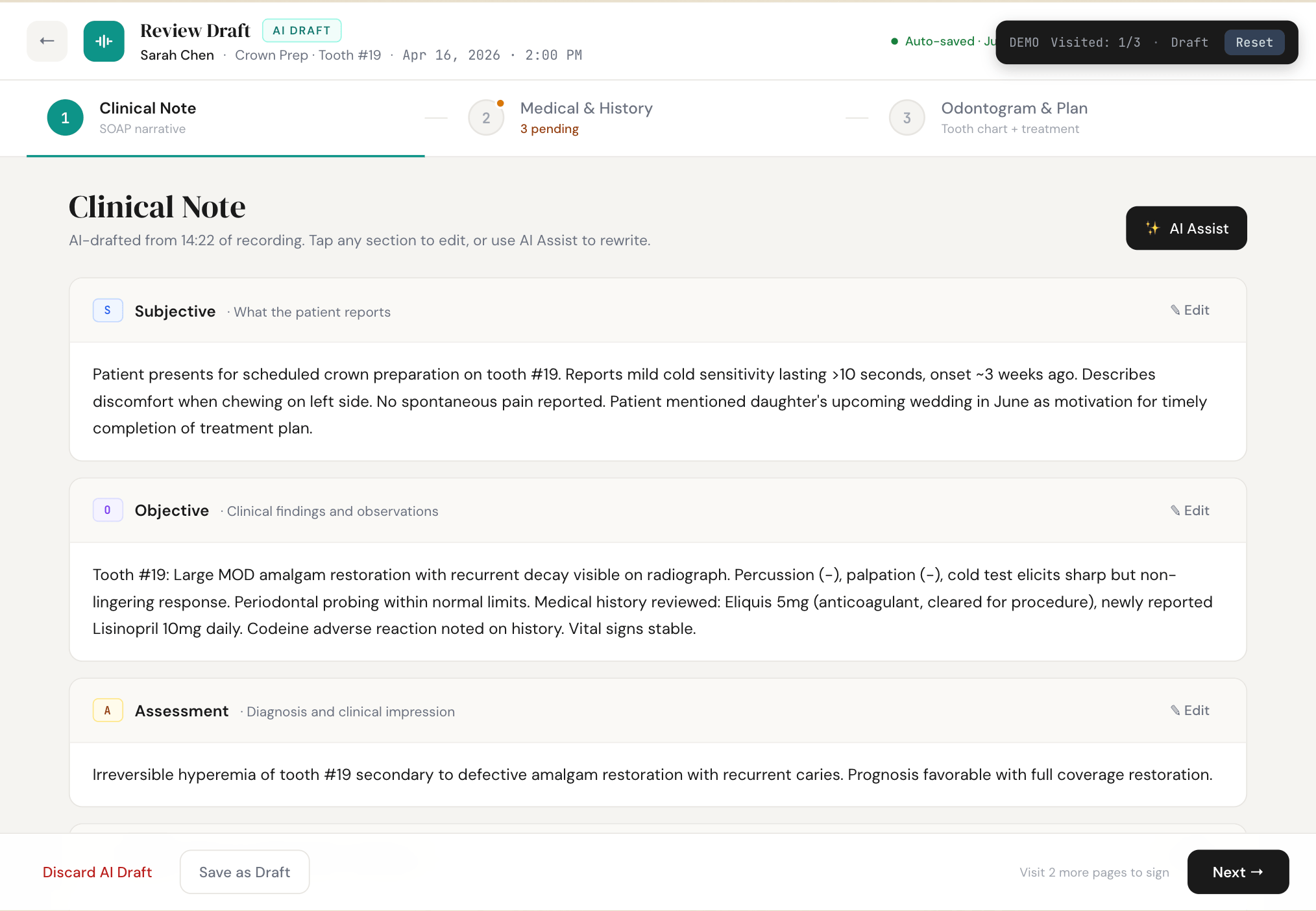 Flow 4 · image 14 — Review Draft SOAP