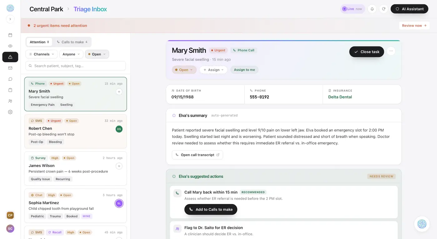 Elva dashboard